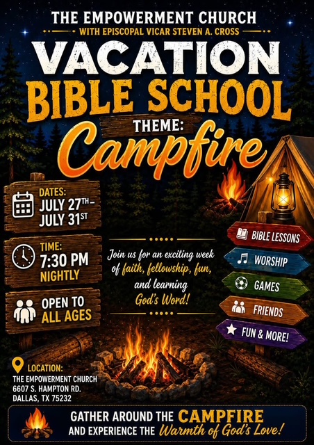 Vacation Bible School flyer
